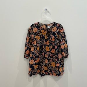 Old Navy Toddler Girl Long Sleeve Floral Swing Dress 3T